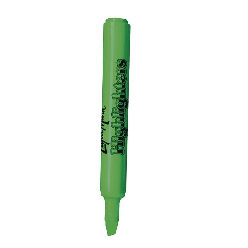 Liqui-Mark® Tank Fluorescent Highlighter, Green Ink, Chisel Tip, Green Barrel, Dozen (LQM61211) 1 Dozen