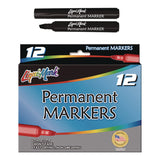 Liqui-Mark® Permanent Marker, Chisel Tip, Black, Dozen (LQM91201) 1 Dozen