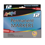 Liqui-Mark® Permanent Marker, Chisel Tip, Black, Dozen (LQM91201) 1 Dozen