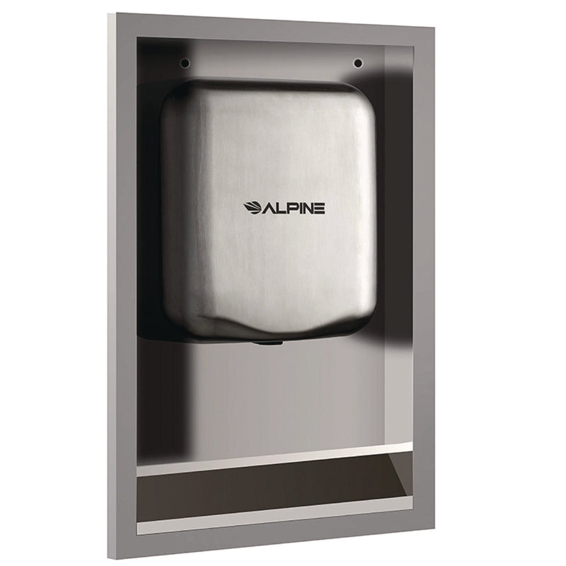 Alpine Industries Hemlock Recess Wall Kit, 3.38 x 16.38 x 26, Stainless Steel (ALHALP400RECESS) Each