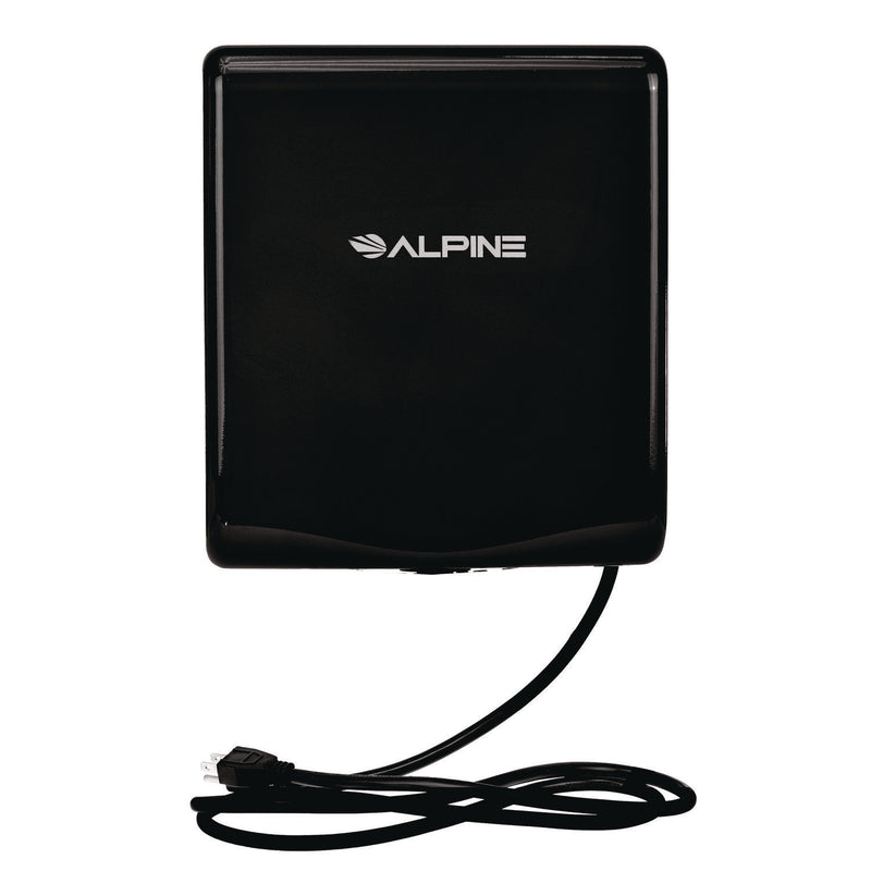 Alpine Industries Willow Commercial 120V Automatic Hand Dryer, 3.93 x 11.25 x 12.63, Stainless Steel, Black (ALHALP40510BLA) Each