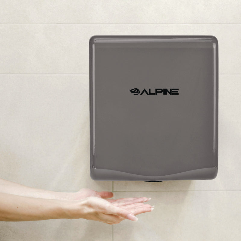 Alpine Industries Willow Commercial 120V Automatic Hand Dryer, 3.93 x 11.25 x 12.63, Stainless Steel, Gray (ALHALP40510GRY) Each