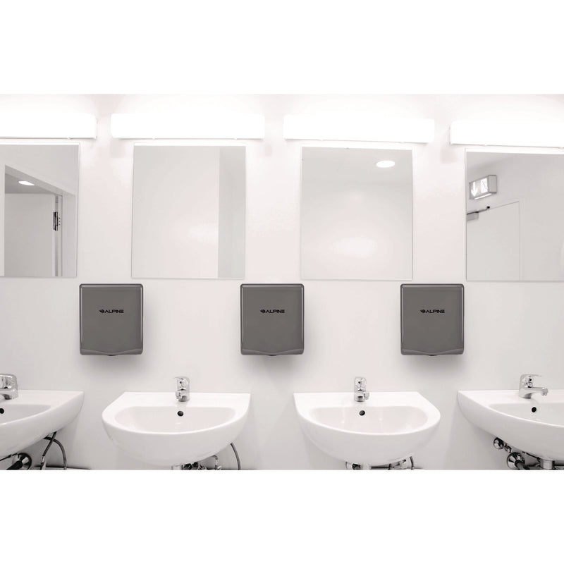 Alpine Industries Willow Commercial 120V Automatic Hand Dryer, 3.93 x 11.25 x 12.63, Stainless Steel, Gray (ALHALP40510GRY) Each