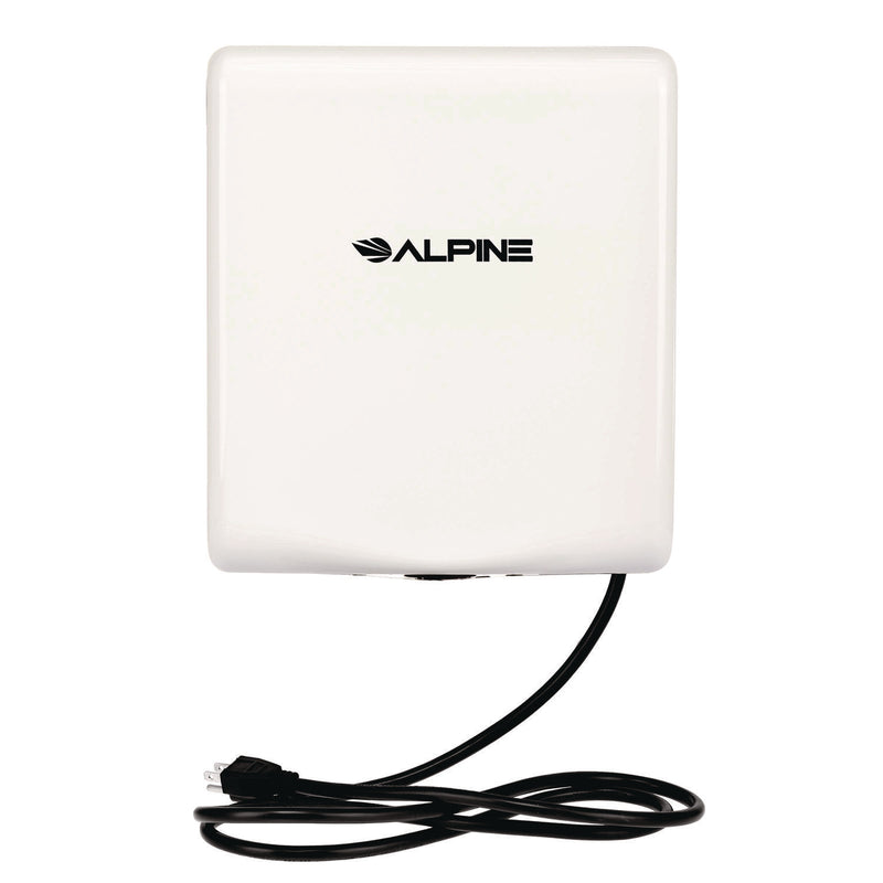 Alpine Industries Willow Commercial 120V Automatic Hand Dryer, 3.93 x 11.25 x 12.63, Stainless Steel, White (ALHALP40510WHI) Each