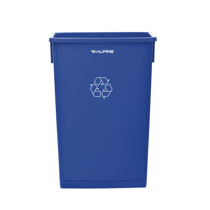 Alpine Industries Slim 23 Gallon Recycling Bin, Plastic, Blue (ALH477RBLU) Each