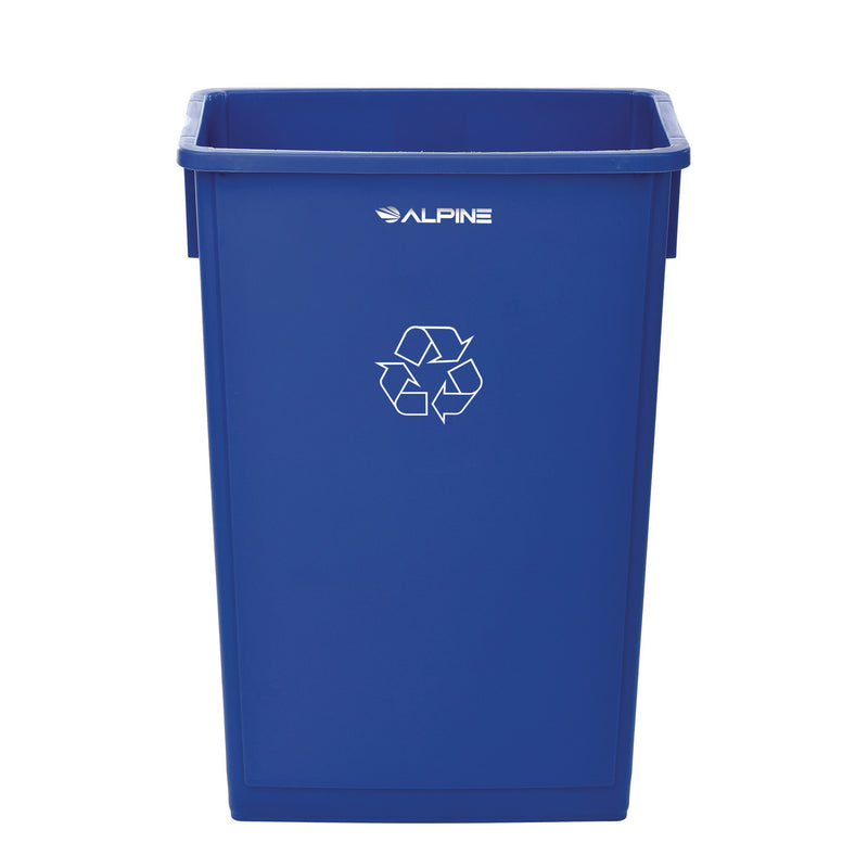 Alpine Industries Slim 23 Gallon Recycling Bin, Plastic, Blue (ALH477RBLU) Each