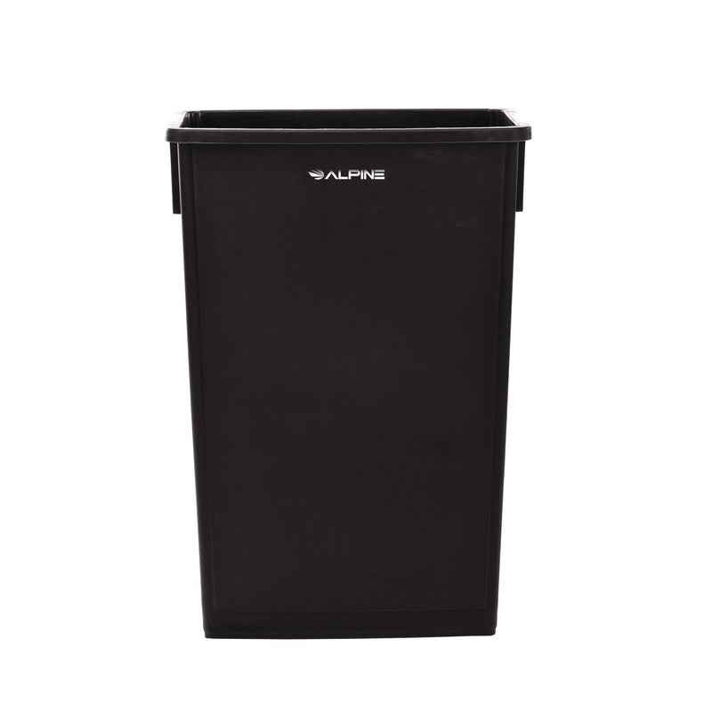 Alpine Industries Slim 23 Gallon Indoor Trash Can, Plastic, Black (ALHALP477BLK) Each