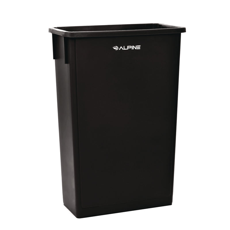 Alpine Industries Slim 23 Gallon Indoor Trash Can, Plastic, Black (ALHALP477BLK) Each