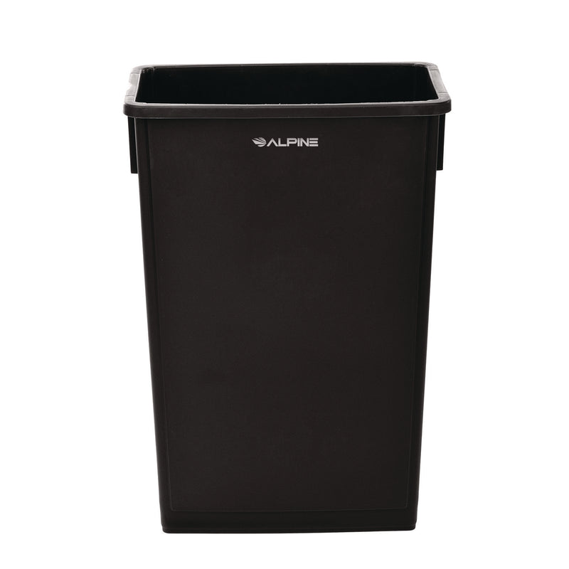 Alpine Industries Slim 23 Gallon Indoor Trash Can, Plastic, Black (ALHALP477BLK) Each