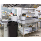 Alpine Industries Slim 23 Gallon Indoor Trash Can, Plastic, Black (ALHALP477BLK) Each