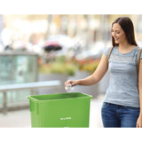 Alpine Industries Slim 23 Gallon Recycling Bin, Plastic, Lime Green (ALHALP477LGRN) Each