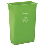 Alpine Industries Slim 23 Gallon Recycling Bin, Plastic, Lime Green (ALHALP477LGRN) Each