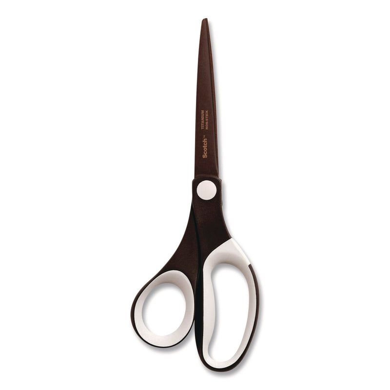 Scotch™ Ultra Edge Titanium Standard Scissors, 8" Long, Black/White (MMM1468TNSMXESF) Each