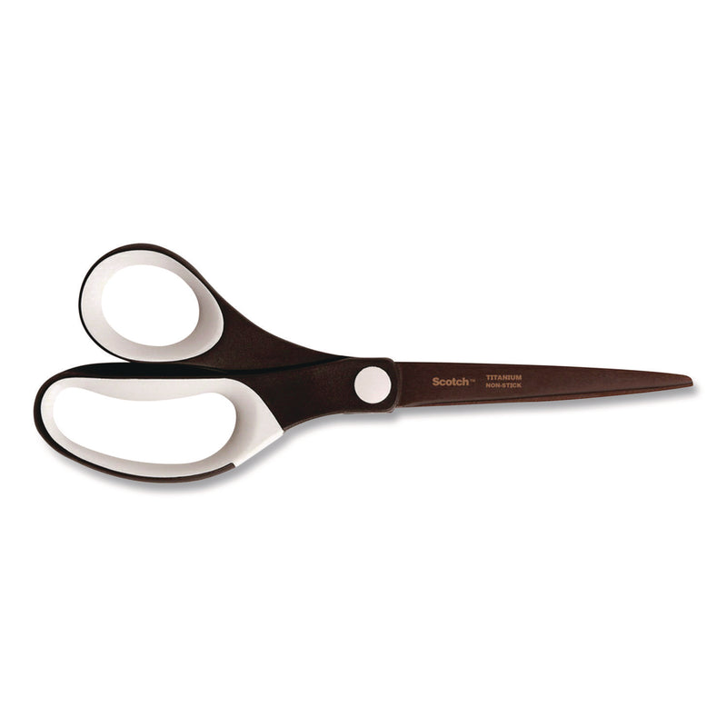 Scotch™ Ultra Edge Titanium Standard Scissors, 8" Long, Black/White (MMM1468TNSMXESF) Each