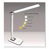 MOUNT-IT! Turcom RelaxaLight Dimmable LED Desk Lamp with USB, Adjustable Neck, 16" to 28.5" High, White (MNITS7005) Each