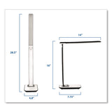 MOUNT-IT! Turcom RelaxaLight Dimmable LED Desk Lamp with USB, Adjustable Neck, 16" to 28.5" High, White (MNITS7005) Each