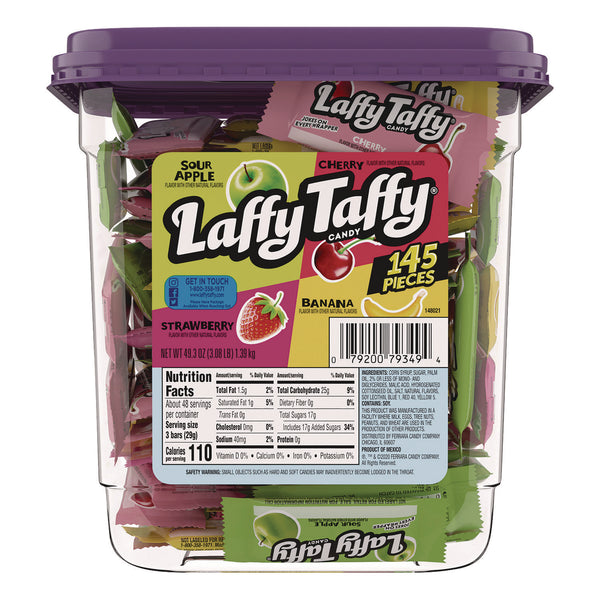 Laffy Taffy Assorted Pack, 49.3 oz Tub (NESFER42356) Each