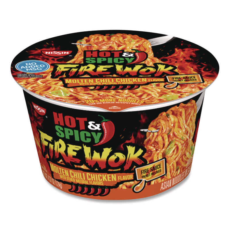 Nissin® Hot and Spicy Fire Wok Molten Chili Chicken, 4.37 oz Bowl, 6/Carton (NSFNIS19503) Case of 6