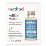 Method® Refill + Reuse Foaming Hand Soap Refill, Sea Minerals, 1 oz Refill Bottle, 2/Pack (MTH356009) Each