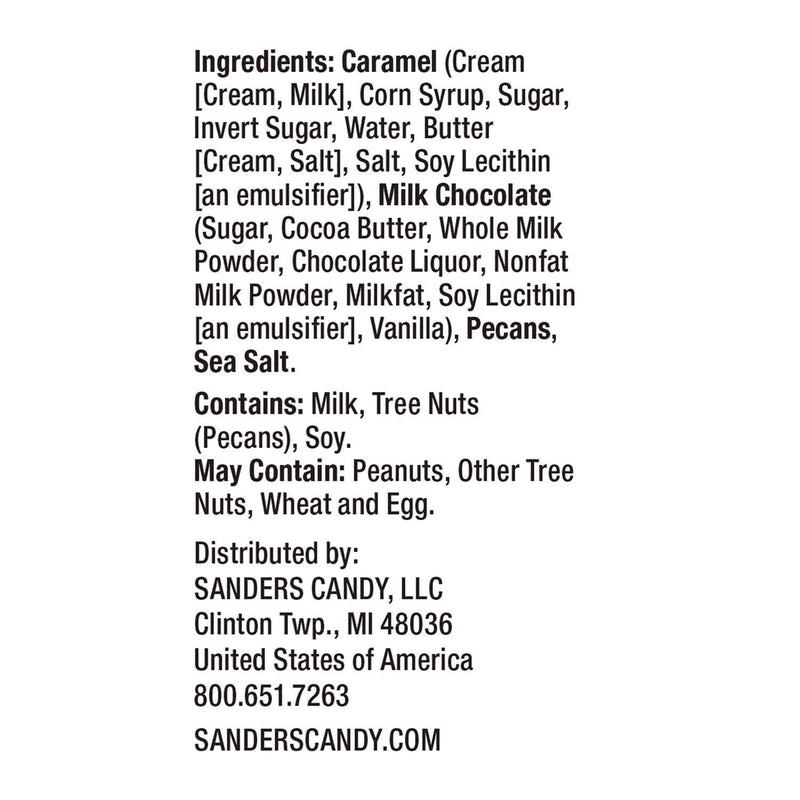 Sanders® Small Batch wonders Sea Salt Caramel Pecan Clusters, 18 oz Tub (NDEMRY30971) Each