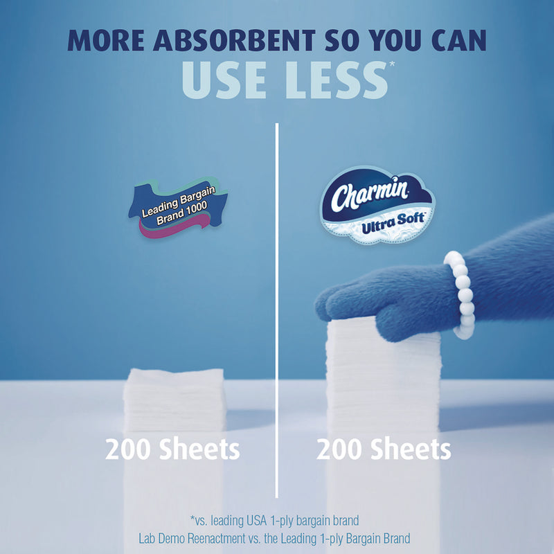 Charmin® Ultra Soft Bathroom Tissue, Septic Safe, 2-Ply, White, 336 Sheets/Roll, 6 Rolls/Pack (PGC8467061790) Pack of 6