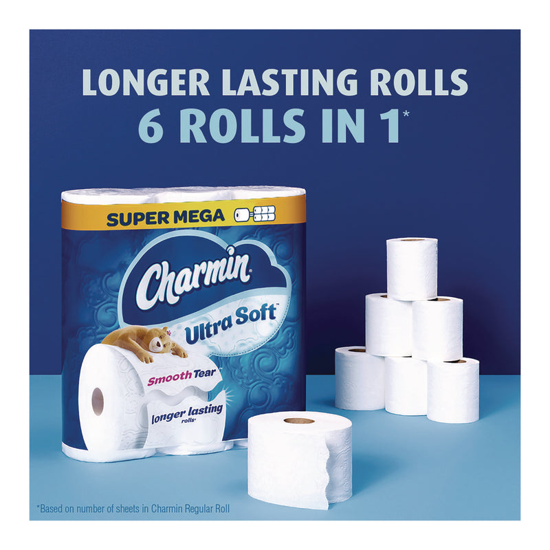 Charmin® Ultra Soft Bathroom Tissue, Septic Safe, 2-Ply, White, 336 Sheets/Roll, 6 Rolls/Pack (PGC8467061790) Pack of 6