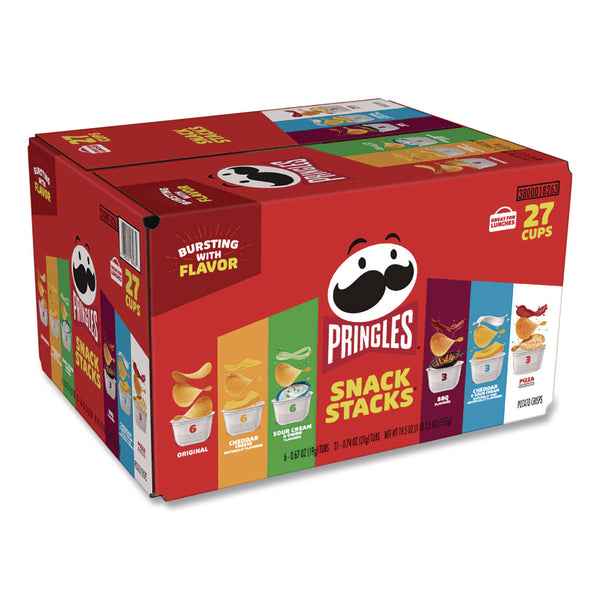 Pringles® Snack Stack Variety Pack Crisps, (6) 0.67 and (21) 0.74 oz/Tubs, 27/Carton (PRGKEE18263) Case of 27