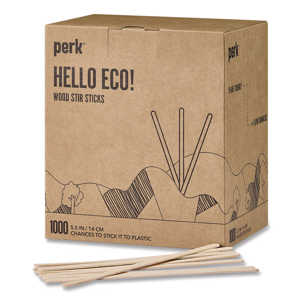 Perk™ Wood Stirrer, 5.5", 1,000/Pack (PRKPK61996) Pack of 1000