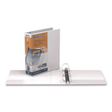 Stride QuickFit D-Ring View Binder, 3 Rings, 2" Capacity, 11 x 8.5, White (STW87030) Each