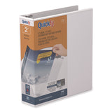 Stride QuickFit D-Ring View Binder, 3 Rings, 2" Capacity, 11 x 8.5, White (STW87030) Each