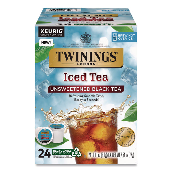 TWININGS® Iced Tea K-Cups, Unsweetened Black, 24/Box (TWGTNA23048) Box of 24