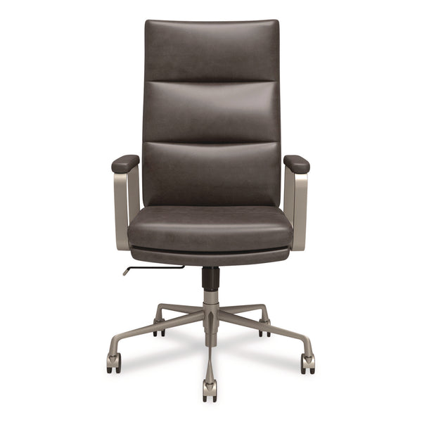 Union & Scale™ Industria 3-40C Ergonomic Bonded Leather Swivel Manager Chair, Supports Up to 275 lbs, 18.31" to 21.85" Seat Height, Gray (UOSUN61463CC) Each