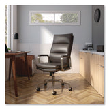 Union & Scale™ Industria 3-40C Ergonomic Bonded Leather Swivel Manager Chair, Supports Up to 275 lbs, 18.31" to 21.85" Seat Height, Gray (UOSUN61463CC) Each