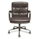 Union & Scale™ Industria 3-40C Bonded Leather Swivel Manager Chair, Supports Up to 275 lbs, 18.31" to 22.05" Seat Height, Gray Seat/Back (UOSUN61643CC) Each