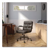 Union & Scale™ Industria 3-40C Bonded Leather Swivel Manager Chair, Supports Up to 275 lbs, 18.31" to 22.05" Seat Height, Gray Seat/Back (UOSUN61643CC) Each