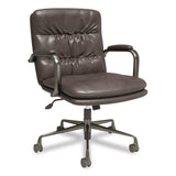 Union & Scale™ Industria 3-40C Bonded Leather Swivel Manager Chair, Supports Up to 275 lbs, 18.31" to 22.05" Seat Height, Gray Seat/Back (UOSUN61643CC) Each