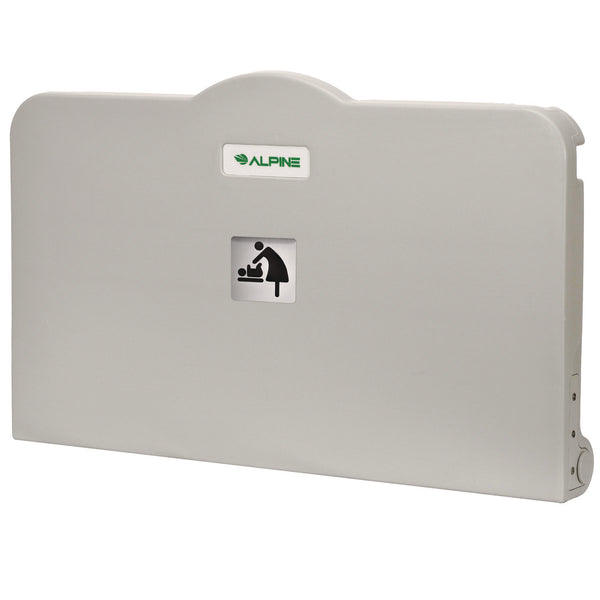 Alpine Industries Compact Horizontal Baby Changing Station, 32 x 18, White (ALHALP411E) Each