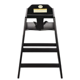 Alpine Industries Wooden Stackable High Chair, Supports Up to 50 lb, 29.02" h, Espresso (ALHALP41201ESP) Each