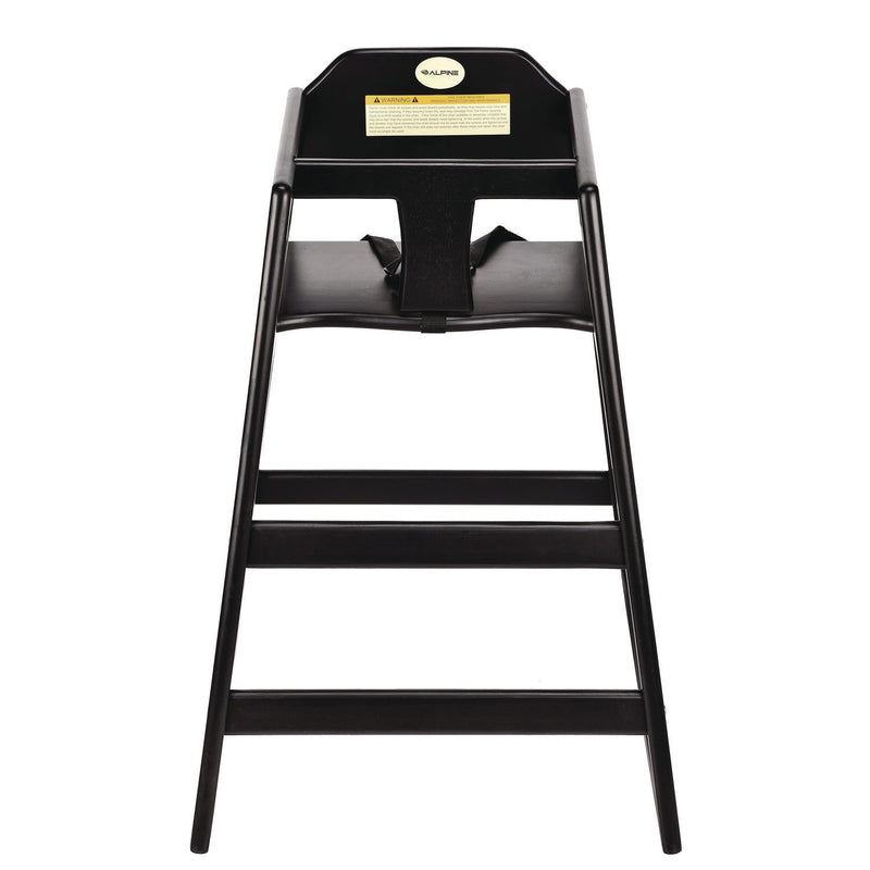 Alpine Industries Wooden Stackable High Chair, Supports Up to 50 lb, 29.02" h, Espresso (ALHALP41201ESP) Each