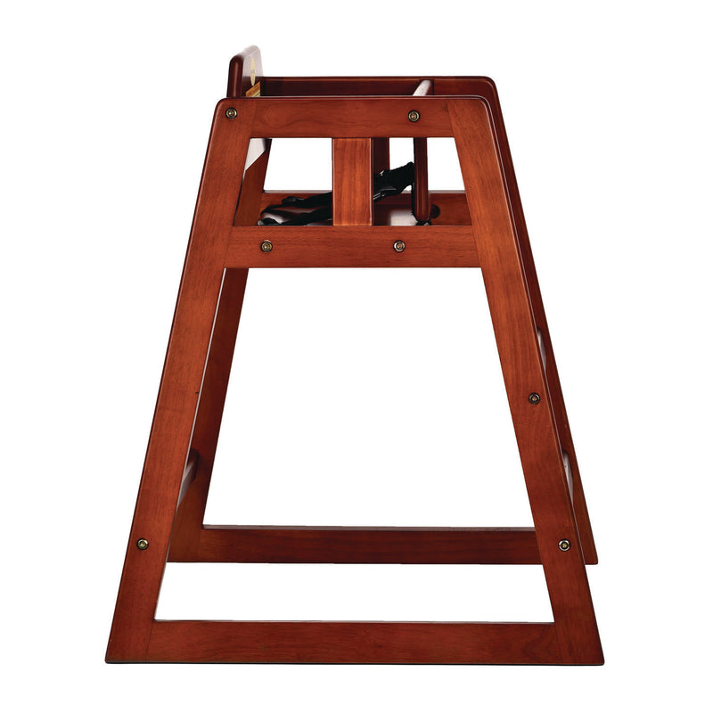 Alpine Industries Wooden Stackable High Chair, Supports Up to 50 lb, 29.02" h, Mahogany (ALHALP41201MA) Each