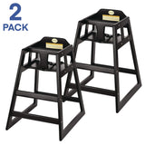 Alpine Industries Wooden Stackable High Chair, Supports Up to 50 lbs, 29.02" h, Espresso, 2/Pack (ALHALP41202ESP) Each