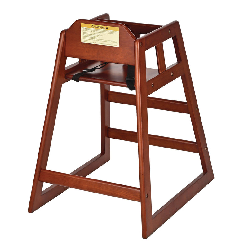 Alpine Industries Wooden Stackable High Chair, Supports up to 50 lbs, 29.02" h, Mahogany, 2/Pack (ALHALP41202MA) Each