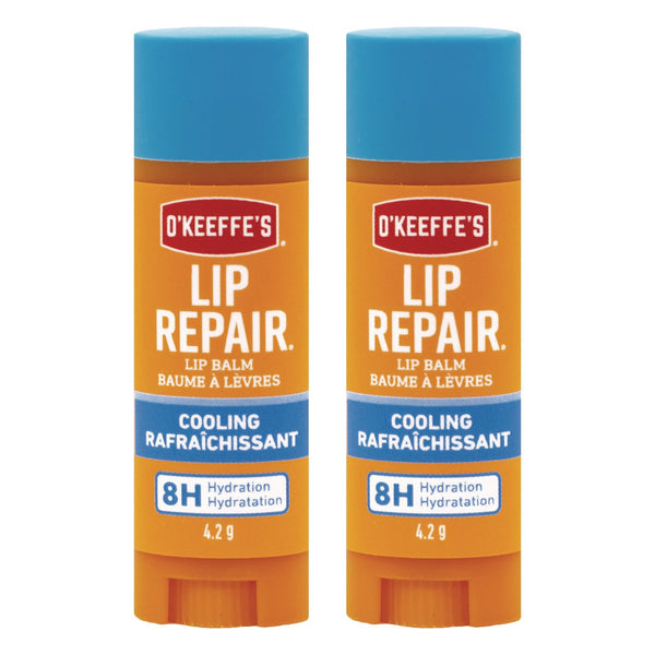 O'Keeffe's® Lip Repair Cooling Lip Balm, 0.15 oz Stick, 2/Pack (GORK1710402) Pack of 2