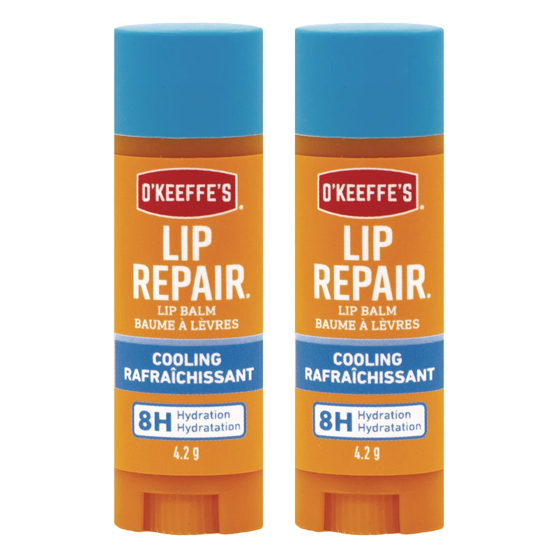 O'Keeffe's® Lip Repair Cooling Lip Balm, 0.15 oz Stick, 2/Pack (GORK1710402) Pack of 2