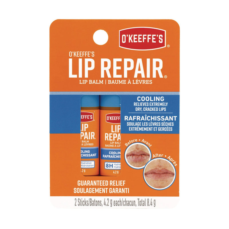 O'Keeffe's® Lip Repair Cooling Lip Balm, 0.15 oz Stick, 2/Pack (GORK1710402) Pack of 2