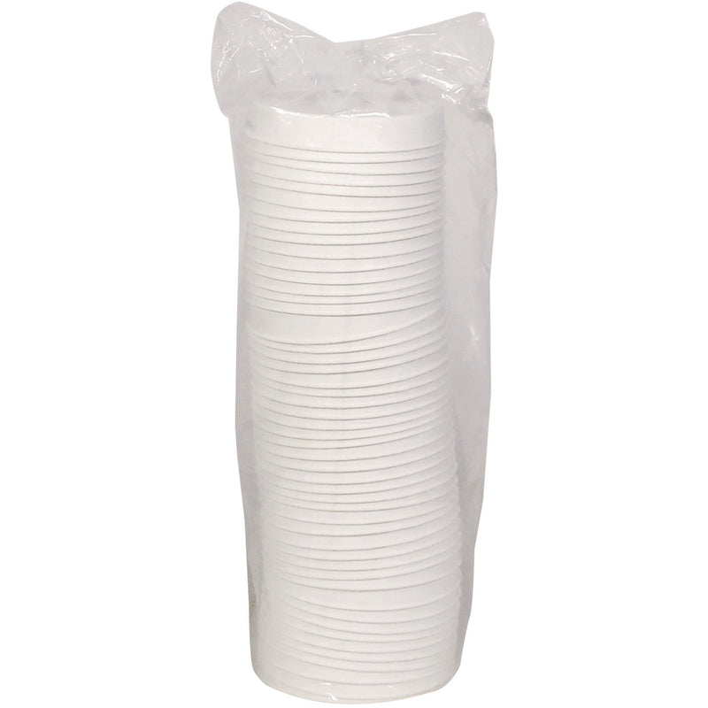 Pactiv Evergreen EarthChoice PFAS-Free Compostable Soup Cup Lid, For 8-16 oz Soup Cups, 4" Diameter, White, Sugarcane, 500/Carton (PCTLMC81216ECBB) Case of 500