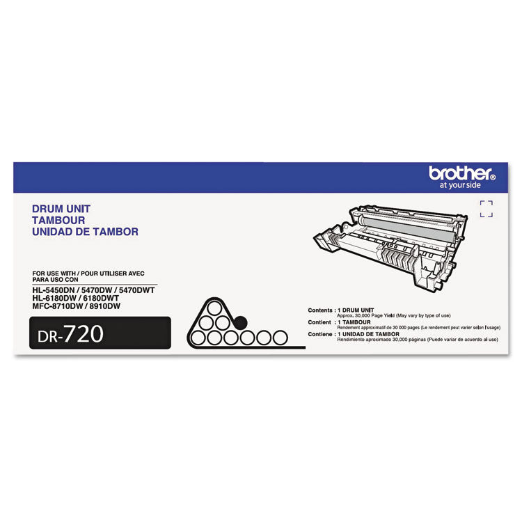 Brother DR720 Drum Unit, 30,000 Page-Yield, Black (BRTDR720)