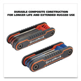 Great Neck® Hex Key Fold-Up Tool Set, Two-Piece, Metric/SAE, Black-Oxide/Blue (SAE), Black-Oxide/Red (Metric) (GNS74205) Each