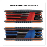 Great Neck® Hex Key Fold-Up Tool Set, Two-Piece, Metric/SAE, Black-Oxide/Blue (SAE), Black-Oxide/Red (Metric) (GNS74205) Each
