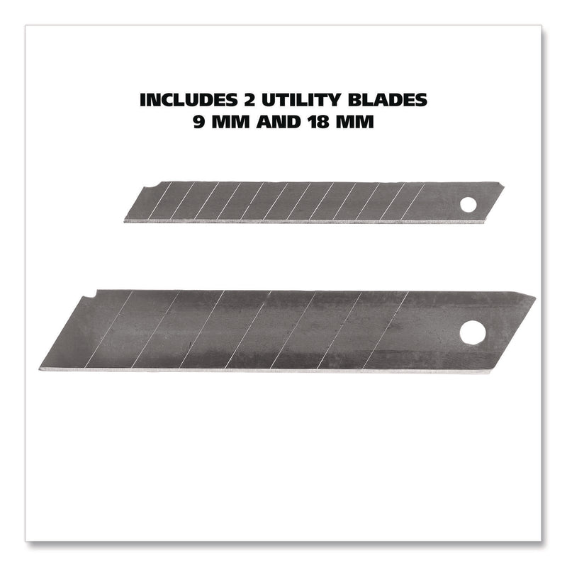 Great Neck® Snap-Off Utility Knife Set, 9 mm Knife, 18 mm Knife, Orange/Black (GNS2SBK) Each
